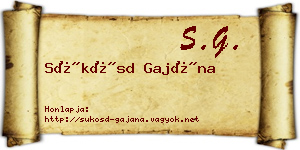 Sükösd Gajána névjegykártya